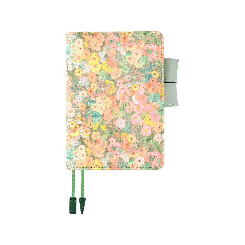 Hobonichi Liberty Fabrics: Hollyhocks (Orange) [A6] COVER  Fits A6 Planner and Original