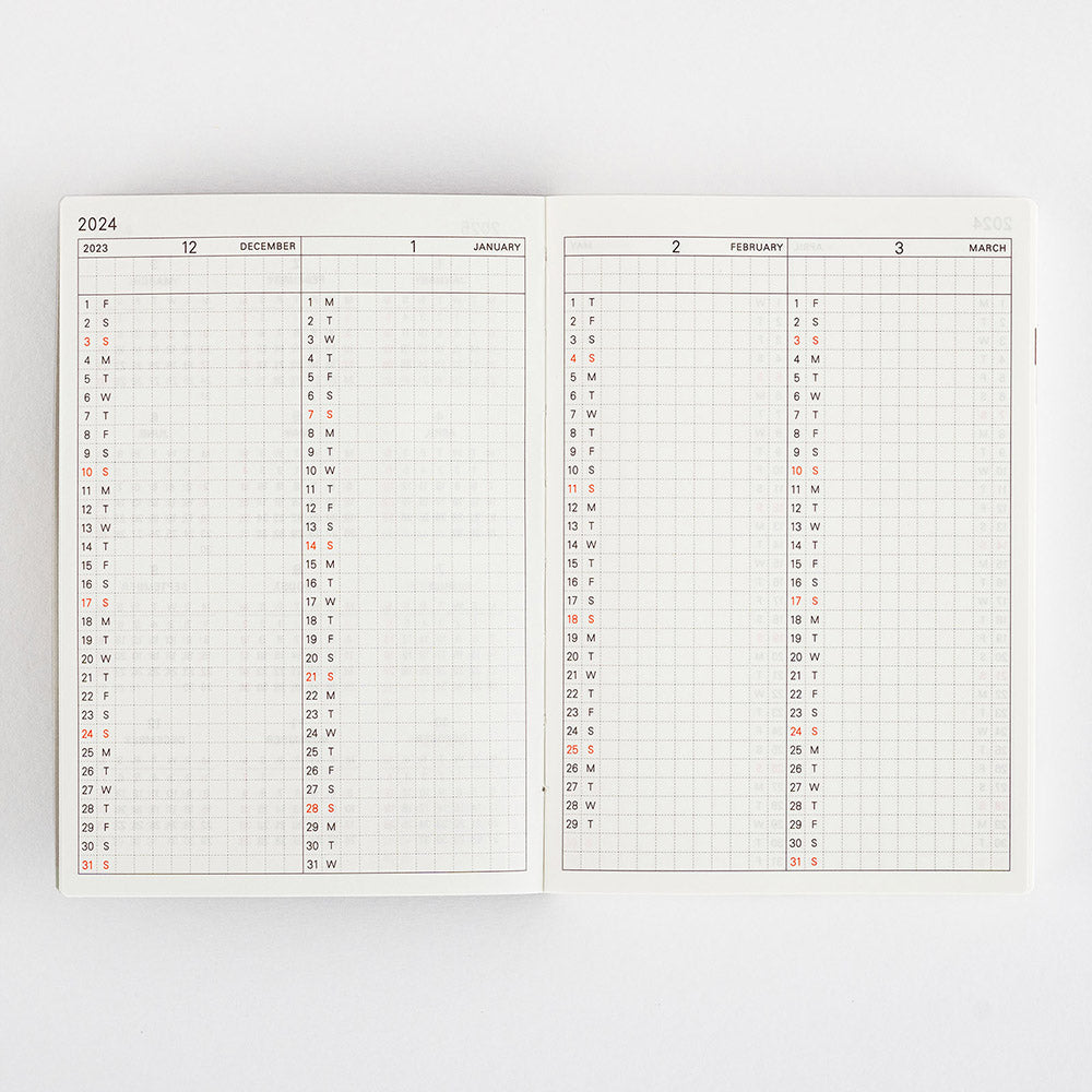 Hobonichi A6 Planner Book in English 2024
