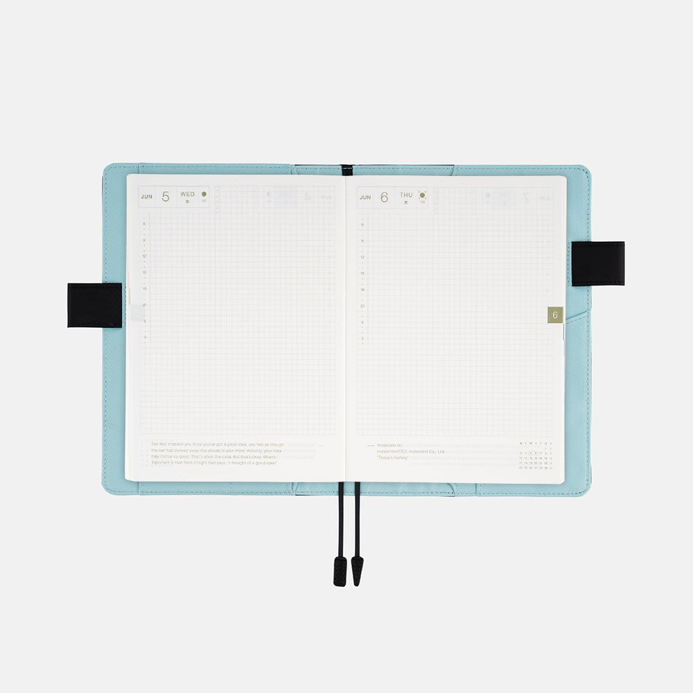 Hobonichi  Black x Clear Blue [A5] Cousin COVER from the Colors series