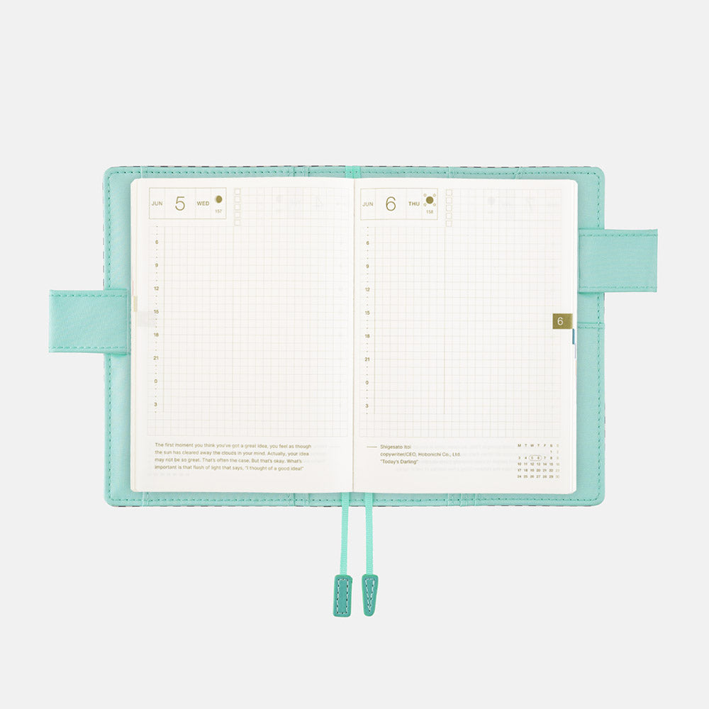 Hobonichi Gingham Black [A6] COVER  Fits A6 Planner and Original