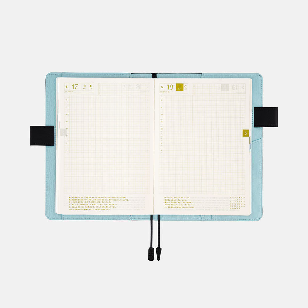 Hobonichi  Black x Clear Blue [A5] Cousin COVER from the Colors series