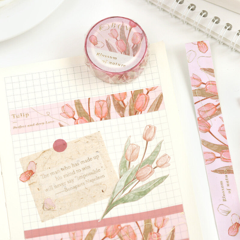 Washiteippi Blossom Pink Tulip Foil