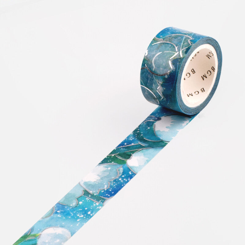 20mm Foil Washiteippi Watercolor Flower Lily of the Valley