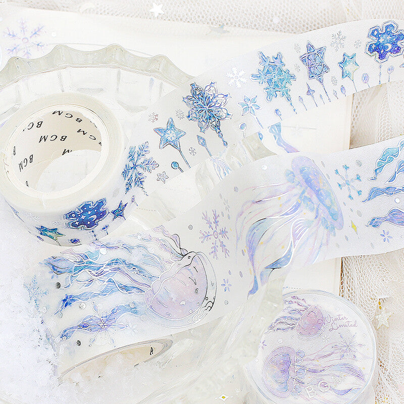 30mm Foil Washitape Winter Ocean Moon