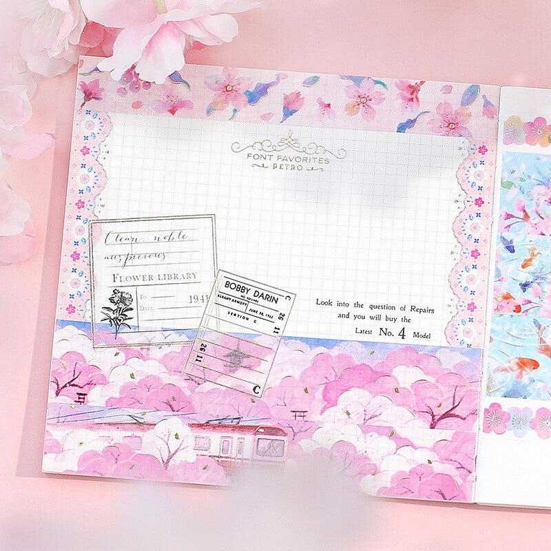 30mm Foil Washiteippi Sakura Pink Cherry Trees