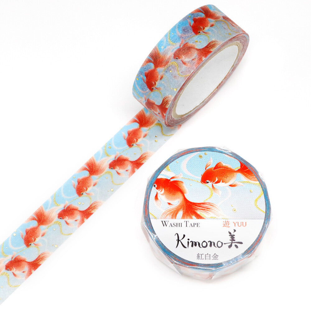 Kimono Washiteippi Foil Red Goldfish