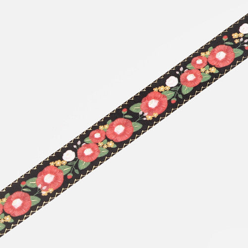 20mm Foil Washitape Embroidery Ribbon Camellia