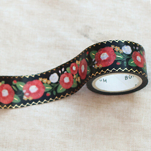 20mm Foil Washiteippi Embroidery Ribbon Camellia