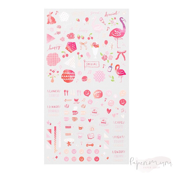 Diary Sticker Color Pink