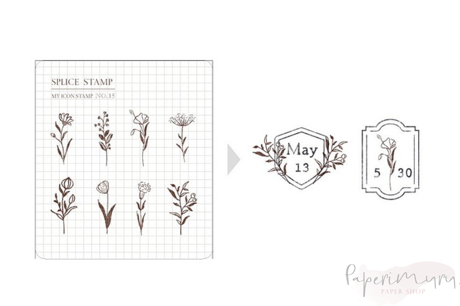 My Icon Stamp Rubberstamp Set No.15 Flower Days