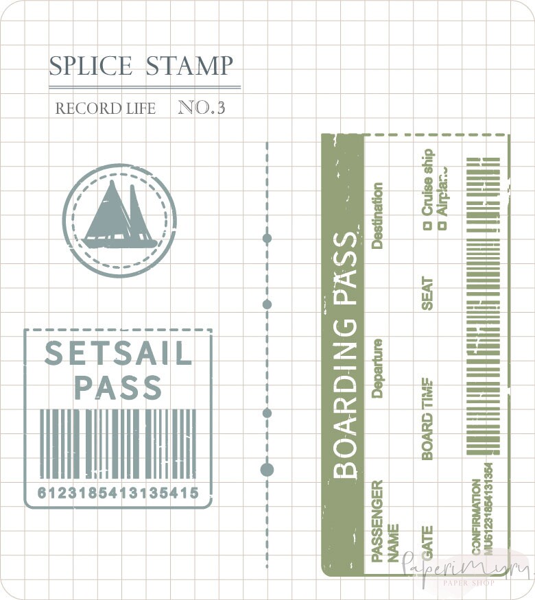 Record Stamp Rubberstamp Set No. 3003