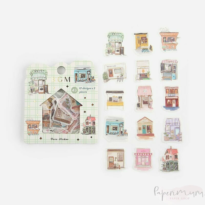 Washi Sticker Cool Cafes Foil