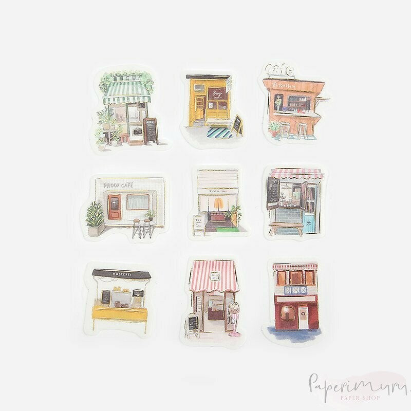 Washi Sticker Cool Cafes Foil