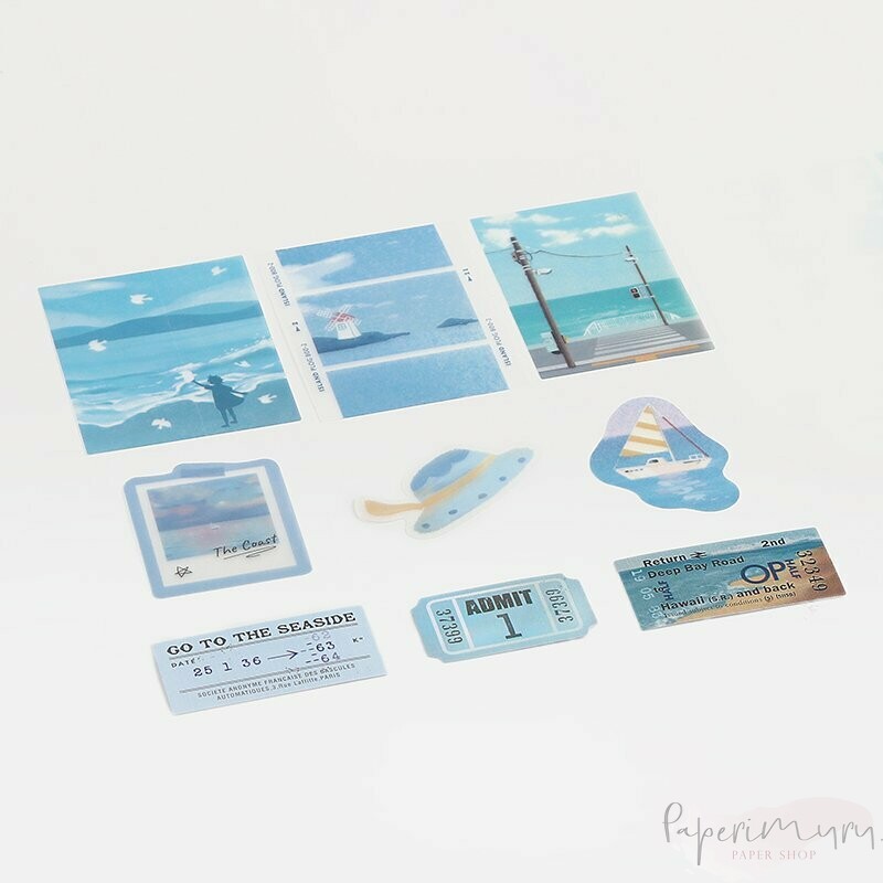 Washi Sticker Flakes Travel Diary Ocean
