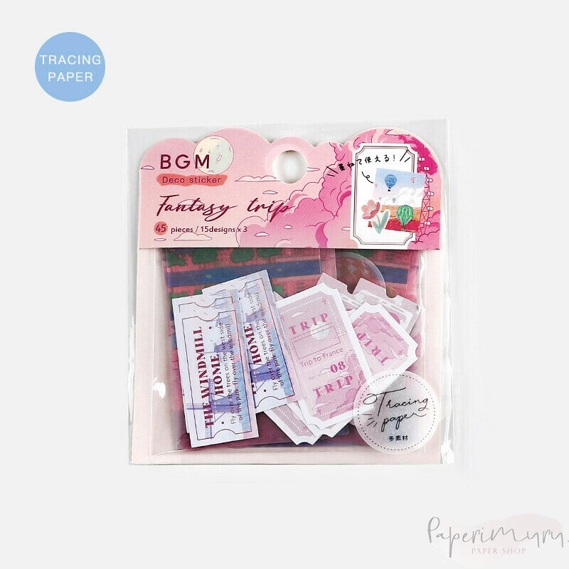 Washi Sticker Flakes Fantasy Trip Resorts