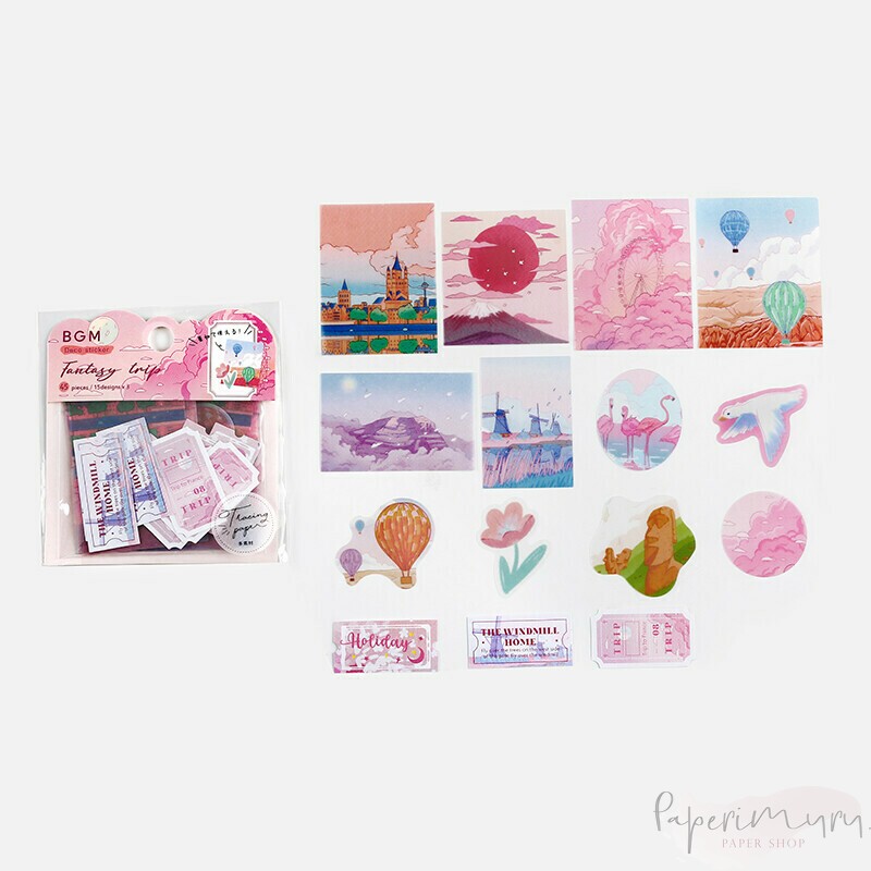 Washi Sticker Flakes Fantasy Trip Resorts