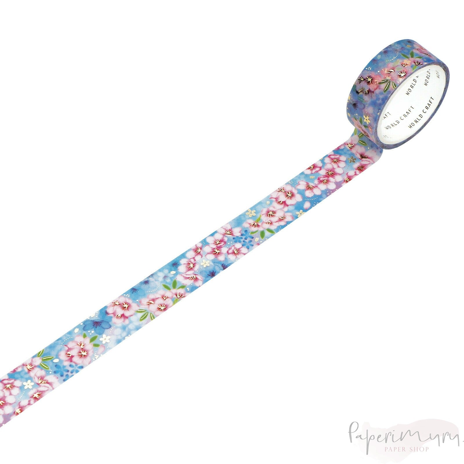 Washiteippi Pink Flowers Foil
