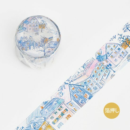 30mm Foil Washiteippi Winter City