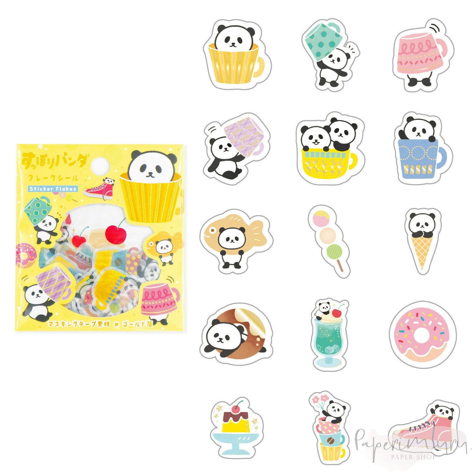 Washi Sticker Flakes Panda