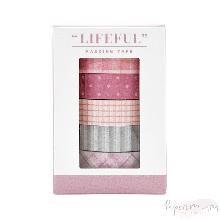 Washitape -set Lifeful Pink