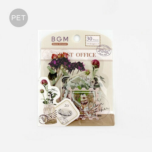 BGM PET Sticker Set Garden Post Office Dried Flowers