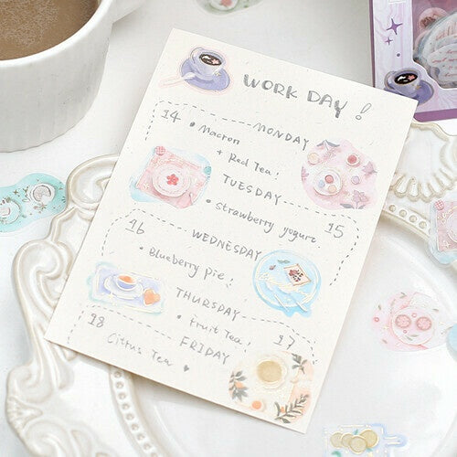 BGM Planner Sticker Flakes Lifestyle Afternoon Tea