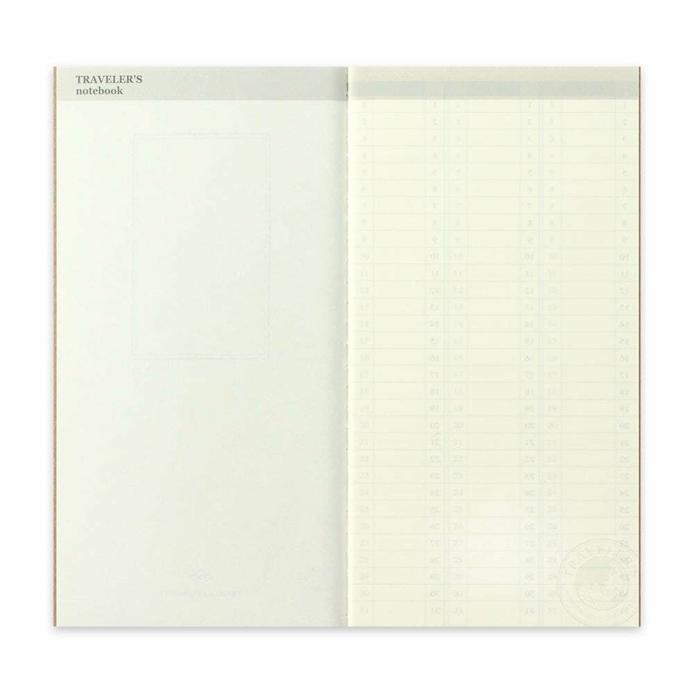 Traveler's Notebook 018 Free Diary (Weekly vertical) (regular)