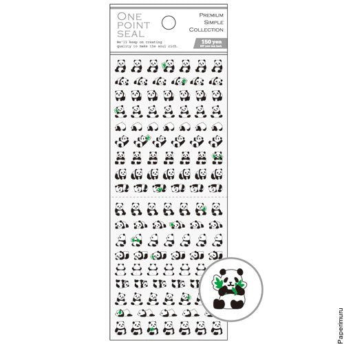 One Point Seal Panda Stickers