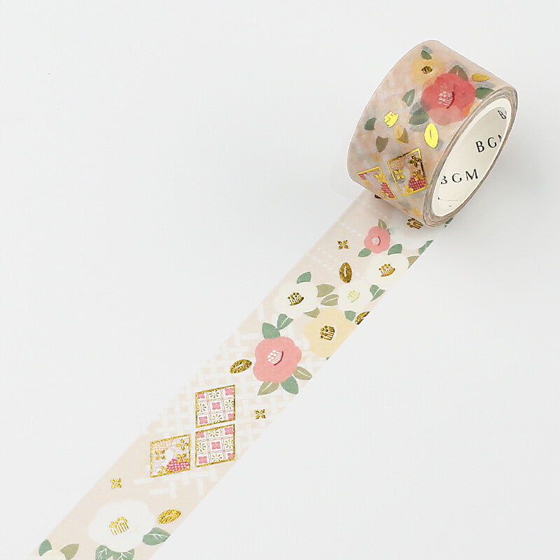 20mm Foil Washiteippi Japanese Camellia Flower