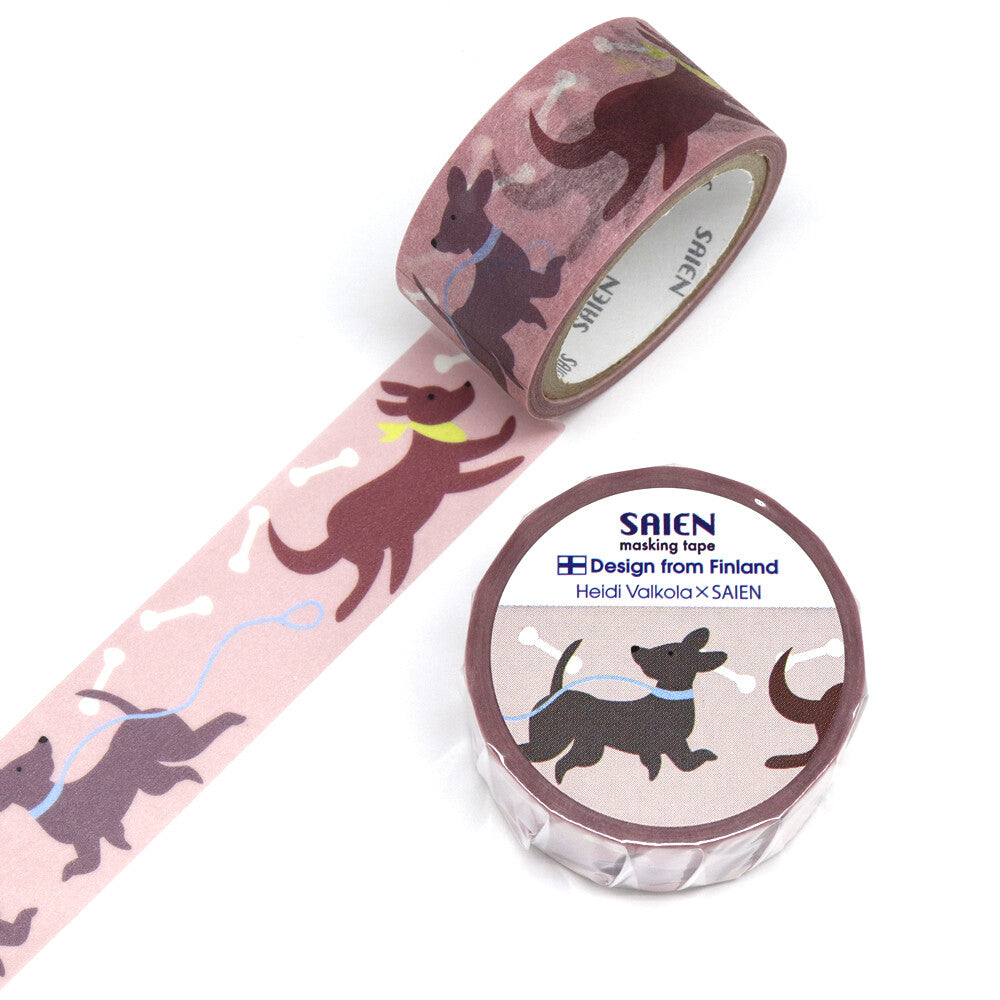 Saien 20mm Washiteippi Heidi Valkola Dog